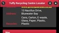 Locator app to assist recycling