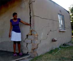 A badly damaged house in Marikana. Image:
