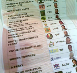 Four parties removed from ballot paper