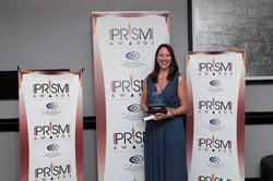 Tracy Jones from Positive Dialogue Communications, winners of the category: Best Small Public Relations Consultancy.