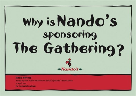 Nando's main sponsor for Daily Maverick's The Gathering