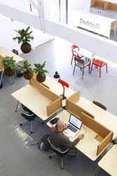 The design, by Haldane Martin, aims to provide a comfortable, productive working environment. (All images: Micky Hoyle)