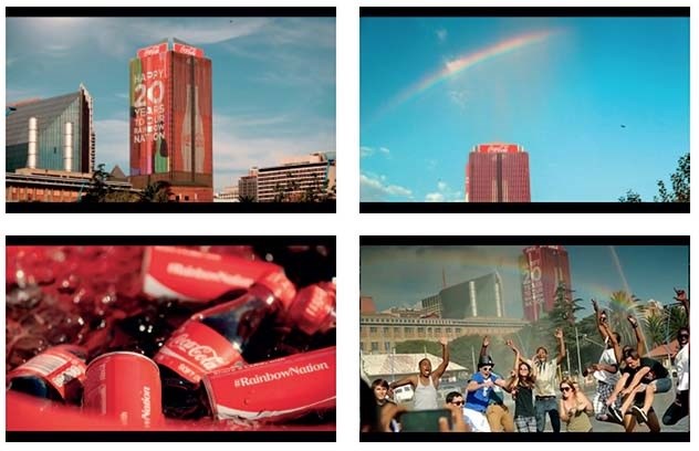 Coca-Cola creates rainbows to celebrate