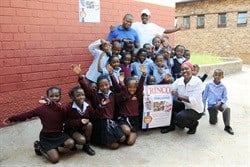Misebeni Primary with the Trinco Tea team introducing the campaign to the school.