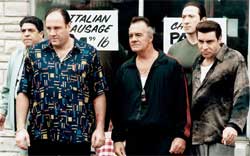 Characters from the hit show The Sopranos. These and other old shows from HBO are now available on Amazon Prime. Image: Wikipedia