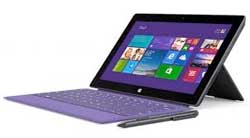 The Surface Pro 3 has a keyboard cover for easy typing. Image: