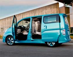 Nissan's new e-NV200 electric van comes with up to seven seats and has a range of 190km. Image: