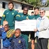 Springboks hand over R15K cheque to Dasha Foundation