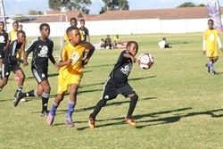 Soccer action at the Cape Town finals