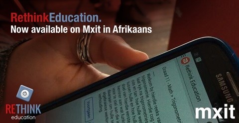 Rethink Education Mxit app launches Afrikaans version