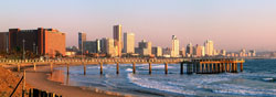 The Durban skyline. Wherever you select to establish your franchise, ensure it is easily accessible for customers throughout the week and weekends and ensure that you will have sufficient weekday and daytime trade in your selected location in order to sustain your business. (Attribution: , via Wikimedia Commons)