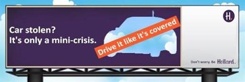 Hollard responds to Mini's &quot;drive it like it's stolen&quot; billboard campaign