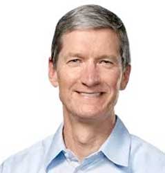 Apple's Tim Cook has agreed to drop all patent claims outside the US after negotiations with Samsung. Image: Apple