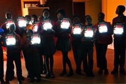 Learners from Kwaggafontein Primary Farm School, one of the selected Gauteng schools, experimented with their new Energizer solar lights during an event on Tuesday, 29 July 2014 in Tarlton, Krugersdorp
