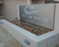 The Sir David Boutique Guest House entrance