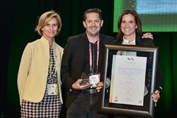Cavendish Square’s big win of the overall Spectrum Award at the SACSC 2014 Footprint Marketing Awards in Cape Town, from L-R: Lisa Blane, director and partner of KMH Architects; Doug Mayne, managing director of Primedia Lifestyle Group; and Tanja Gerber, marketing manager at Cavendish Square.