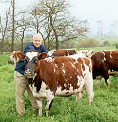 Rhodes' Bob Henderson, with RFG's Ayrshire herd says the listing will allow the company to accelerate its expansion plans. Image: