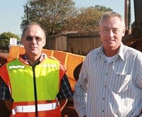 Barry Bredenkamp, engineers’ representative for the NAC Joint Venture title; and Martin Bright, project manager for the Northern Aqueduct Augmentation Project