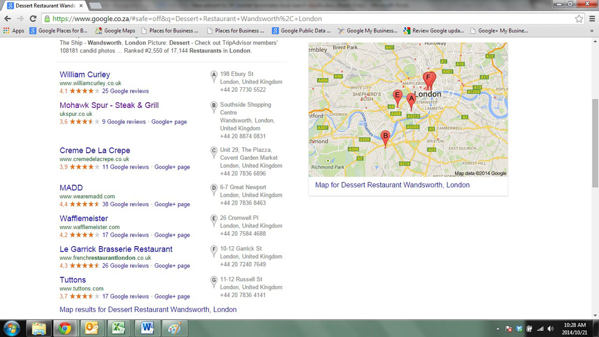 New entrant to UK restaurant sector dominates local search