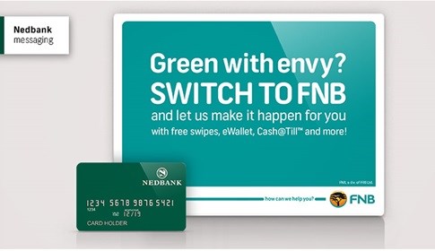 An example of the switch messaging that popped up when inserting a Nedbank card into an FNB ATM machine