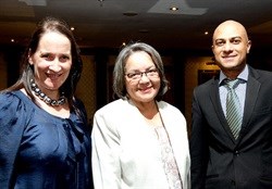 Amelia Beattie, Patricia de Lille and Neil Gopal at SAPOA’s “Meet the Mayor” dinner in Cape Town last week.