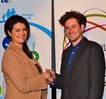 Deloitte's Cindy Benjamin with Lumkani entrepreneur, David Gluckman