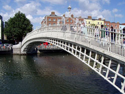 Half Penny Bridge, Dublin, Ireland. A business-friendly tax regime is just one factor in Ireland's attractions for business. (Image: Wikimedia Commons)
