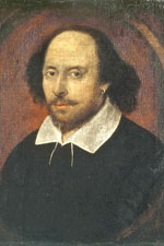 William Shakespeare. The newly discovered book, which was published seven years after Shakespeare's death (23 April 1616), was authenticated on Saturday by First Folio expert Eric Rasmussen from the University of Nevada. (Image: Public Domain)