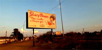 A 48-sheet billboard with one of the creative variants