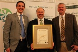 Recipients of the Agricultural Writers South Africa, Western Cape Farmer of the Year Award 2013: AJ Griesel (Commercial Manager); Rossouw Cillie (Owner and MD); and Innis Nagel (Financial Director) of Laastedrif Farming (Pty) Ltd. Photo: Courtesy of the Agricultural Writers SA, Western Cape.