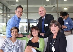 Sam Paddock, CEO of Get Smarter; Professor Mark Graham, Head of the UCT College of Accounting; Tania Lee, Fasset Project Manager; Associate Professor Jacqui Kew, UCT College of Accounting; and Professor Alex Watson, UCT College of Accounting.