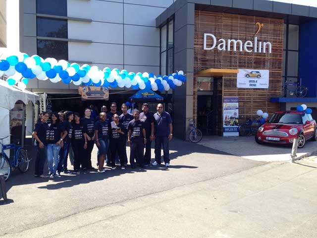 Staff of Damelin Westridge on the morning of their Mini Cooper Draw