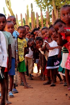 Mozambican children... the elimination of schistosomiasis would improve their health substantially. (Image: Merck)