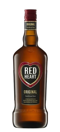 New Red Heart Rum packaging design.