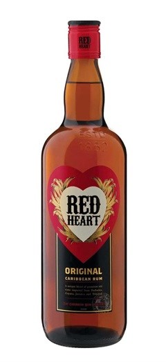 The old Red Heart Rum pack design.