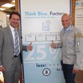 VWSA MD, Thomas Schaefer and manufacturing and planning manager, Nick Chapman in the Think Blue Pavilion.