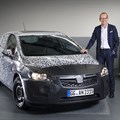 Opel Group CEO Dr Karl-Thomas Neumann presents camouflaged all-new next generation Astra prototype.