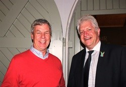 Hugh Campbell, GM of HORTGRO Science, with the Western Cape Minister of Economic Opportunities, Alan Winde.