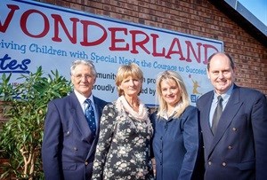 L to R: Colin Cowie, chairman of GM ChildLife Foundation; Angie Tutton, Wonderland Principal; Debra Allchin from Bates GM Port Shepstone and Ian Nicholls, President and MD of GM Sub-Saharan Africa Operations. Image: