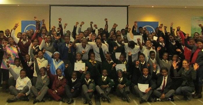 The group of schools after completing the Hour of Code Programme.
