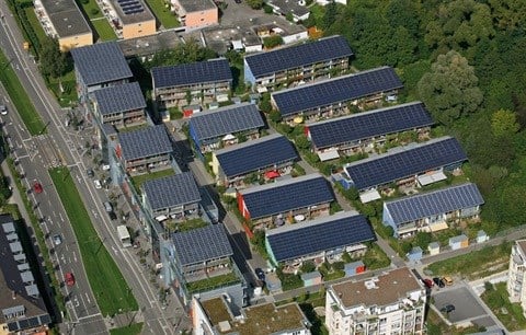 Solar-powered village in Freiburg Germany