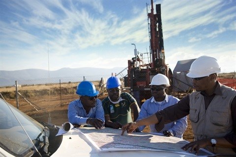 Exploration drilling at the Platreef platinum-palladium-gold-nickel-copper project, South Africa