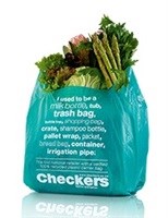 Tuffy Promotions green Checkers carrier bags