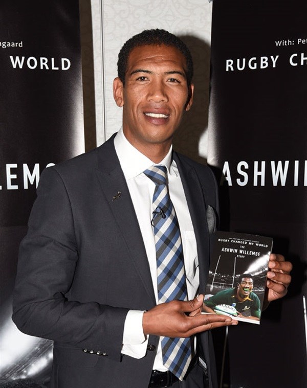 Ashwin Willemse at the launch of his new book Rugby Changed my World: The Ashwin Willemse Story. Photo by: Refilwe Modise