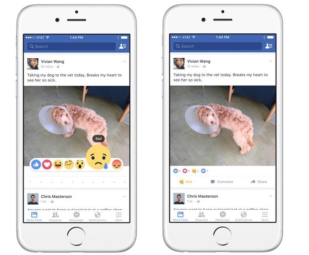 Facebook says no to 'dislike' button but tests 'sad' and 'angry' ones