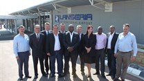 From left: Danie Opperman - Deputy Airport Manager (Lanseria International Airport), Douw Du Preez - Chief Financial Officer(Lanseria International Airport), Carel Le Roux - LIA Attorney, Johan Scholtz – Financial Director (Provantage Media Group), Jacques du Preez – Managing Director (Provantage Media Group), Mzukisi Deliwe – Director (Airport Ads®), Vaughan Berry – Director (Provantage Media Group), Claudette Vianello - Marketing & Media Manager (Lanseria International Airport), Rampa Rammopo
