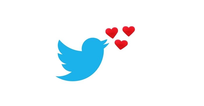 The awkwardness of hearts on Twitter