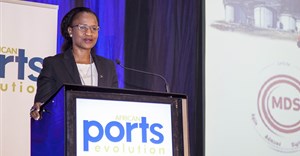 Phyllis Difeto, Transnet National Ports Authority Chief Operations Officer, delivering the host port authority welcome at the African Ports Evolution 2015 conference in Durban on 3 November.