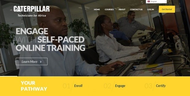 Caterpillar launches free e-learning website for future technicians in Africa