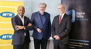 From L - R: Mteto Nyati, CEO of MTN South Africa; Paul Dunne, founder and CEO of Digital Skills Academy and Liam Mac Gabhann, Ambassador of Ireland in South
